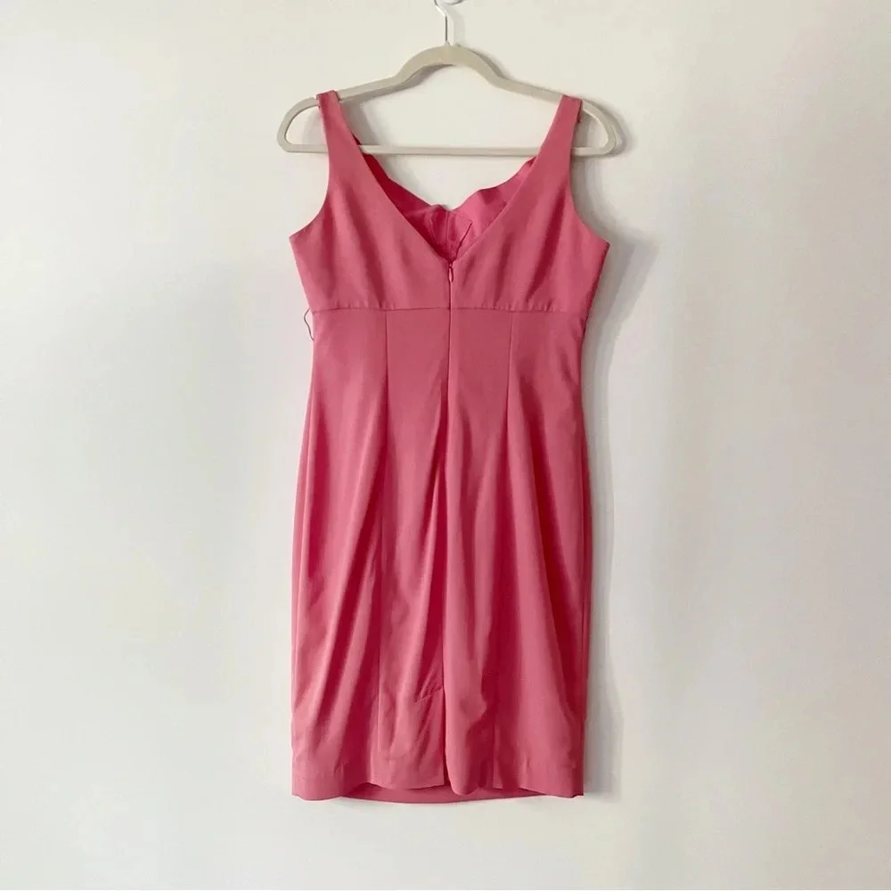 L’Agence Bodycon Knee Length Midi Dress Pink Size 6 BarbieCore Coquette Feminine - Picture 5 of 11